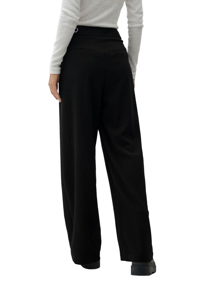 Dames S.Oliver | Qs Pantalon Met Rechte Prijp Zwart 2125265 9999