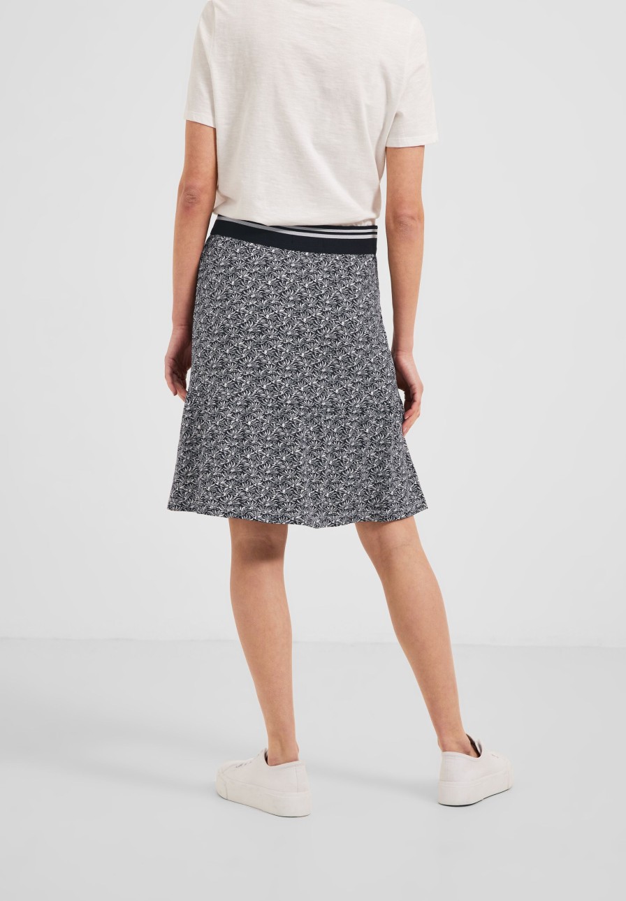 Dames Cecil | Cecil Print Rok Carbon Grey 361276 22538