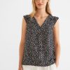 Dames Street One | Street One Animal Print Top Black 343967 20001