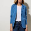 Dames Street One | Street One Jersey Blazer Dahlia Blue 211912 15170