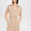 Dames Esprit | Esprit Cupro Dress Taupe 993Ee1E303 240