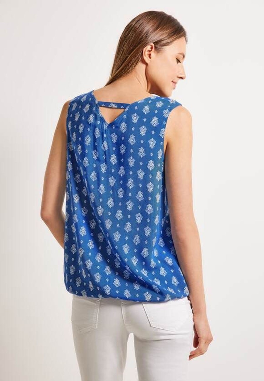 Dames Cecil | Cecil Print Blouse Top Blue Sea 344037 24922