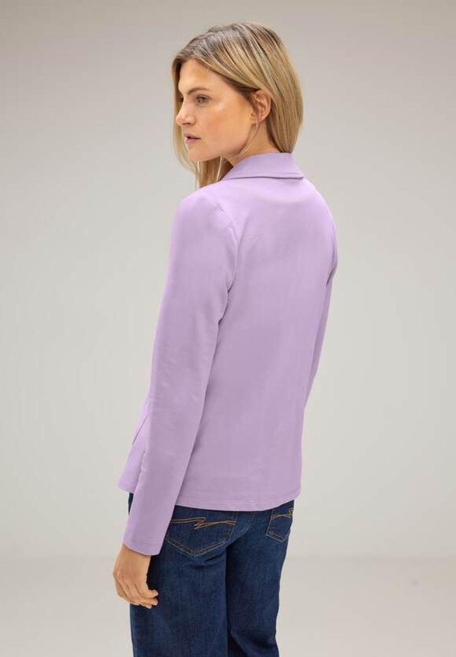 Dames Street One | Street One Jersey Blazer Soft Lilac 211912 15289