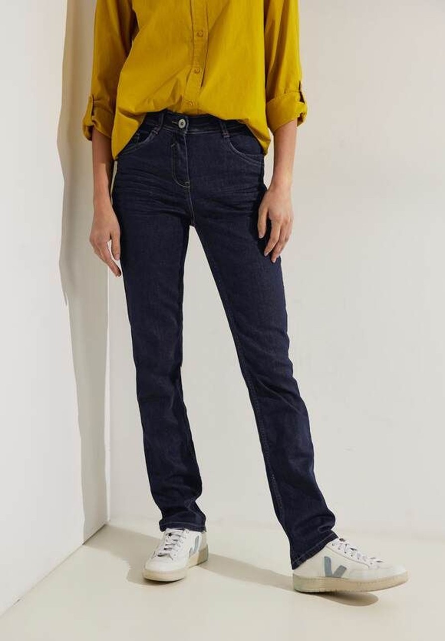 Dames Cecil | Cecil Denim Toronto Rinsed Blue 376497 10236