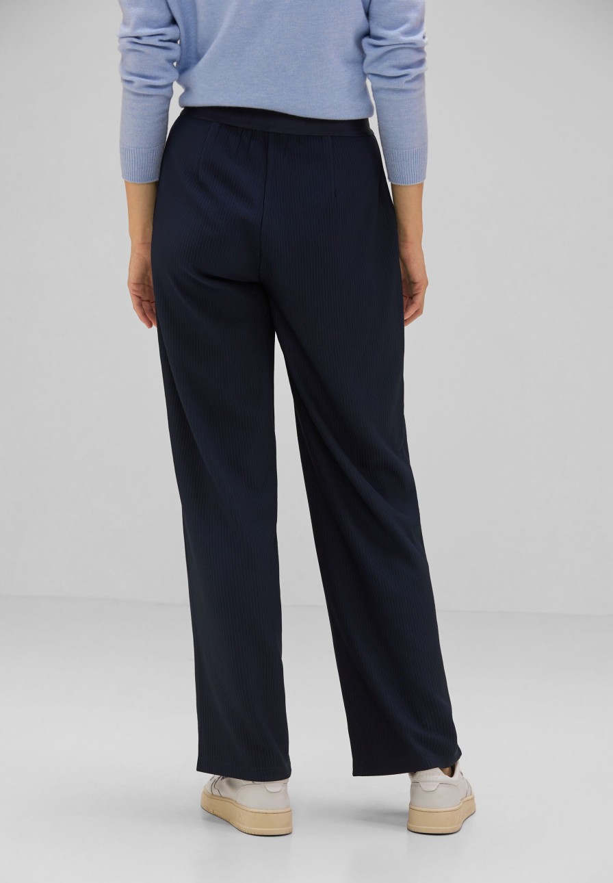 Dames Street One | Street One Structuur Broek Deep Blue 376862 11238