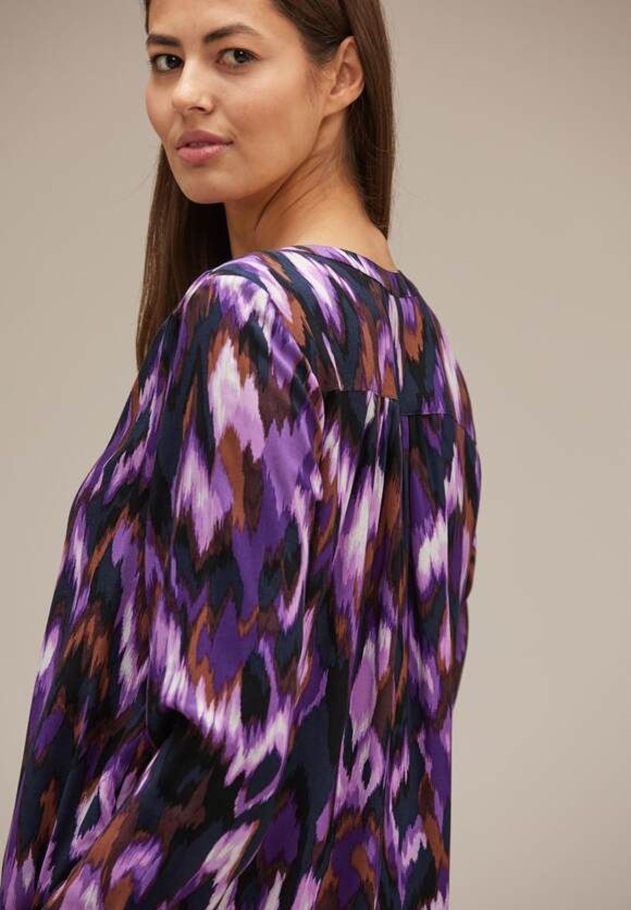 Dames Street One | Street One Print Blouse Pure Lilac 344350 35408