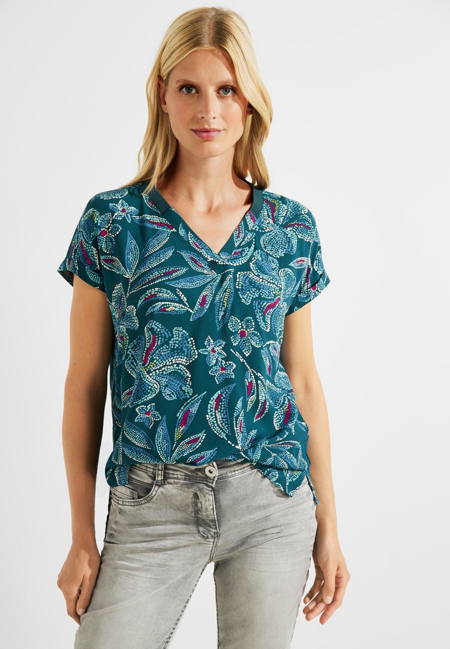 Dames Cecil | Cecil Print Blouse Deep Lake Green 344158 34926