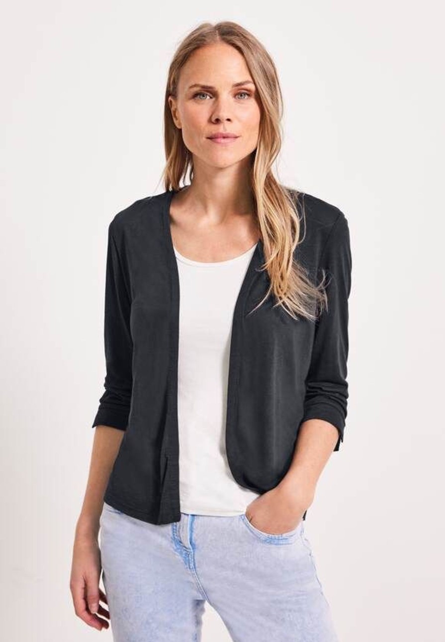 Dames Cecil | Cecil Dun Open Vallend Vest Grey 319631 12538