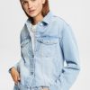 Dames Esprit | Esprit Denim Jack Blue Bleached 992Ee1G311 904