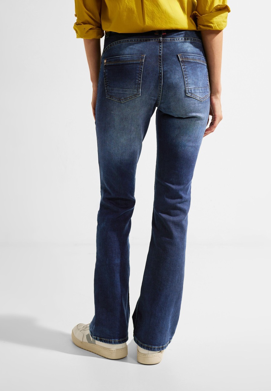 Dames Cecil | Cecil Denim Toronto Bootcut Mid Blue 376770 10235