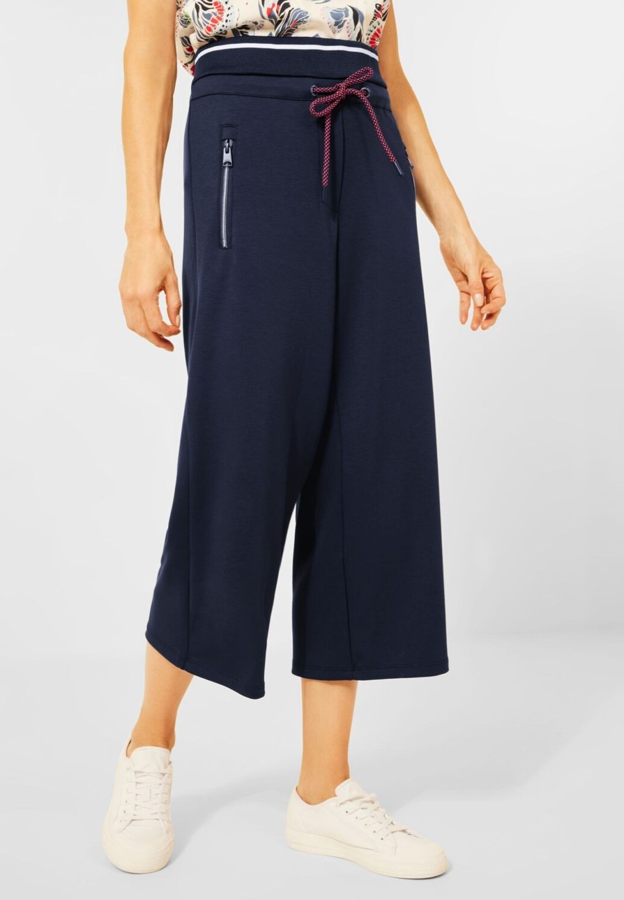 Dames Cecil | Cecil 7/8 Wide Leg Deep Blue 375462 10128