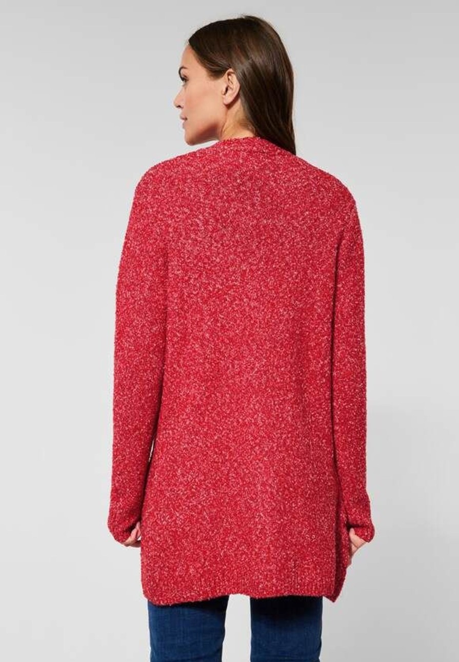 Dames Cecil | Cecil Boucle Vest Strong Red 253532 14286