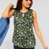 Dames Cecil | Cecil Print Top Utility Olive 343197 33036