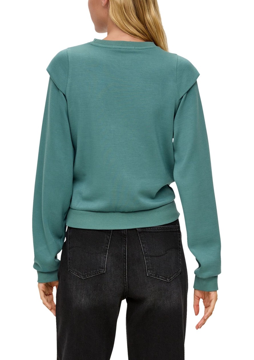 Dames S.Oliver | Qs By S. Oliver Sweater Blue Green 2135463 6575