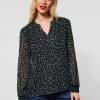 Dames Street One | Street One Chiffon Blouse Zwart 343606 20001