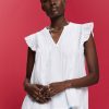 Dames Esprit | Esprit Blouse Met Stippen Wit 043Ee1F306 100