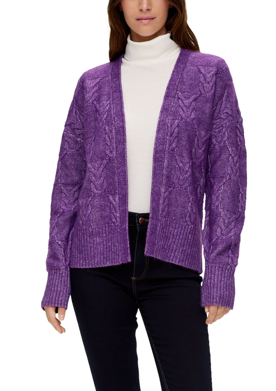 Dames S.Oliver | Qs By S. Oliver Kabel Vest Lilac 2135305 48W0