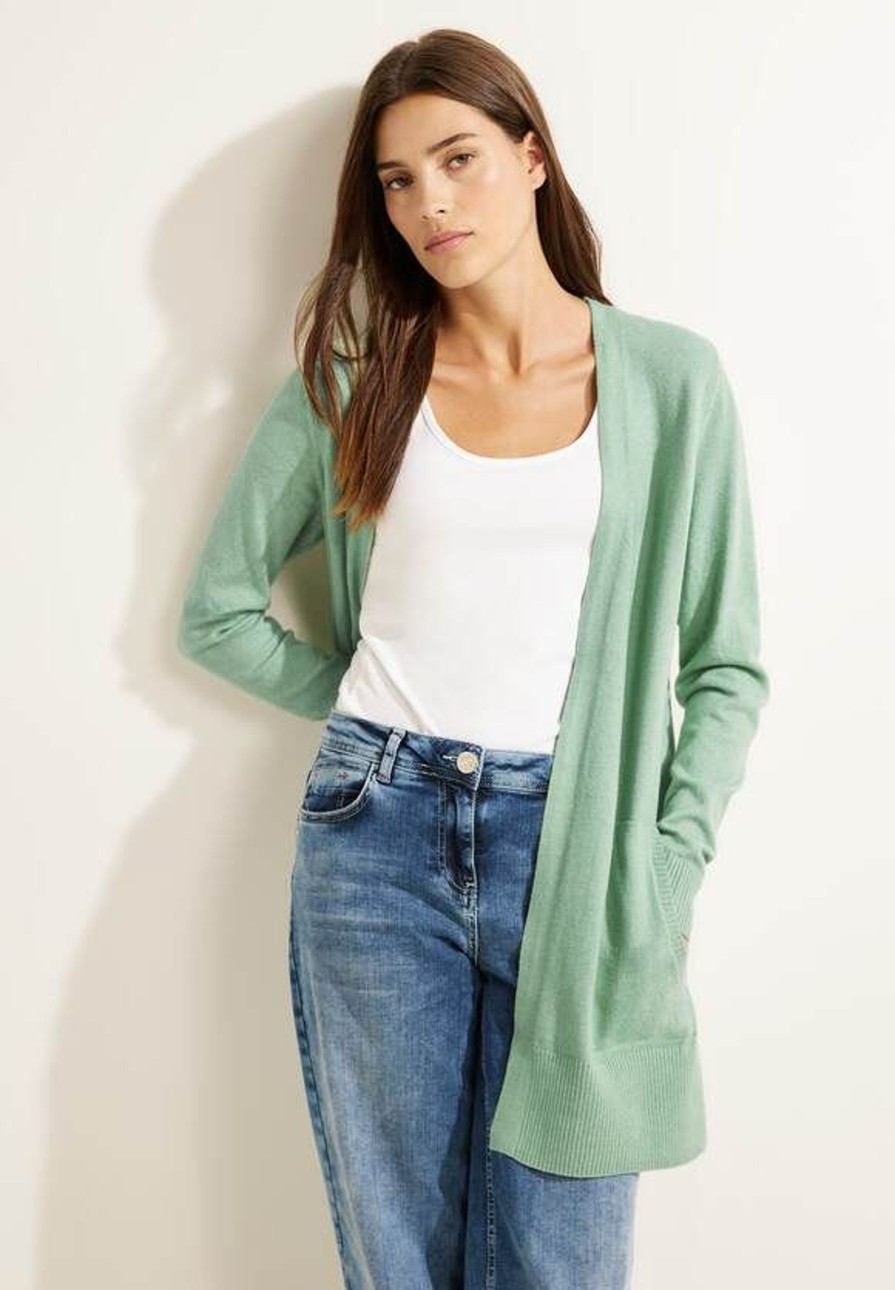 Dames Cecil | Cecil Half Lang Vest Sage Green 253620 14934