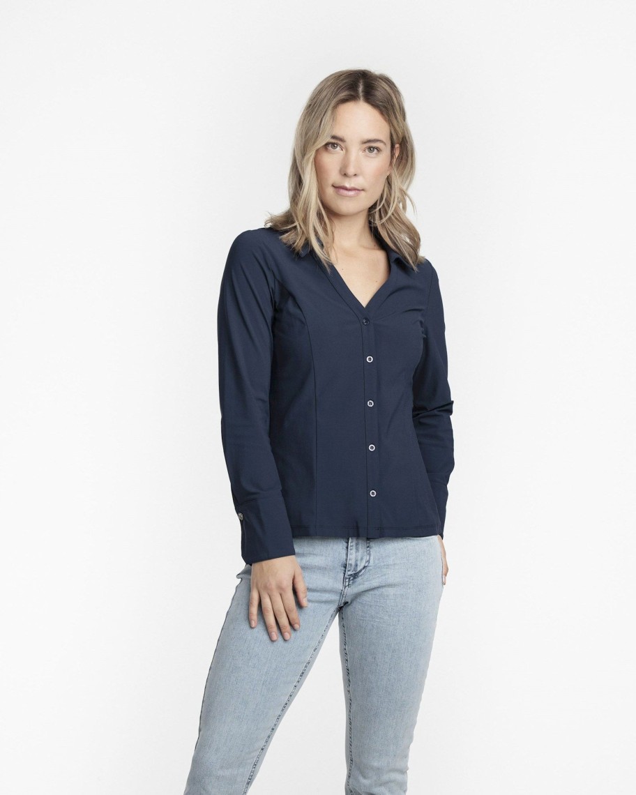 Dames Tramontana | Tramontana Travel Blouse Ink Q11-07-401