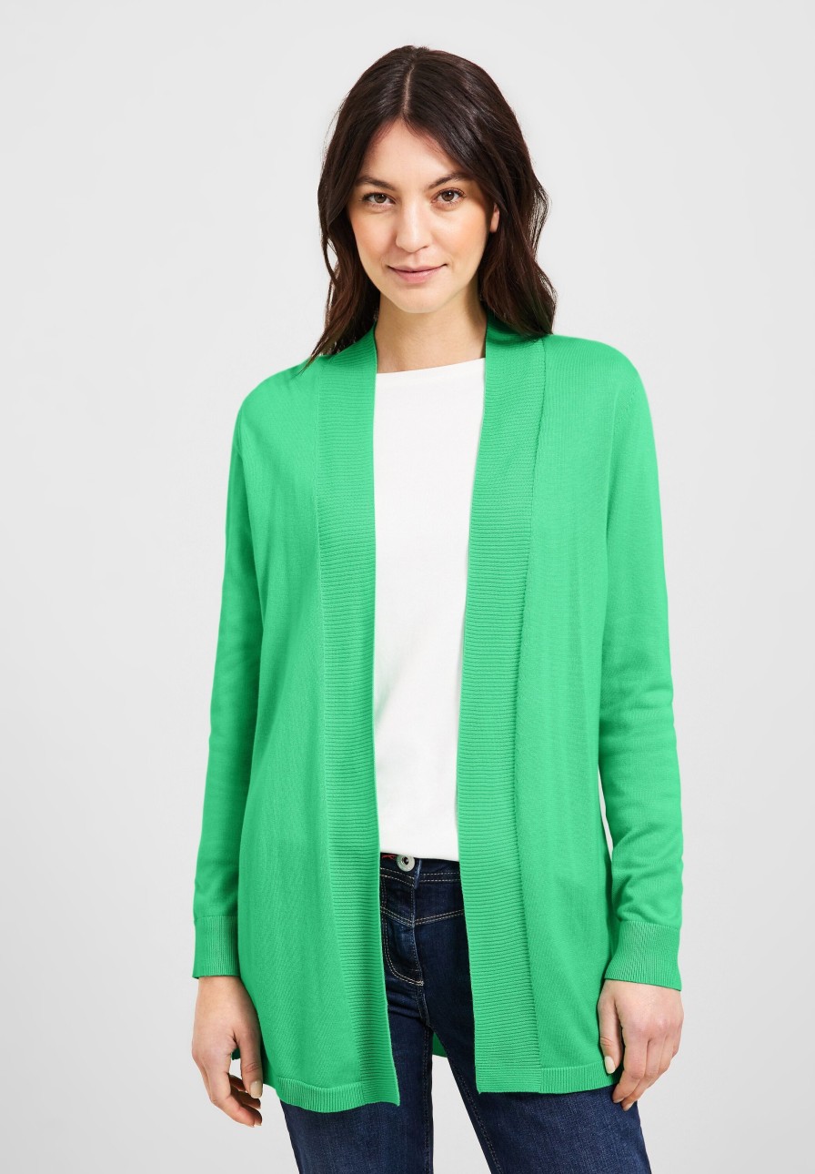 Dames Cecil | Cecil Openvallend Vest Smash Green 253573 14617