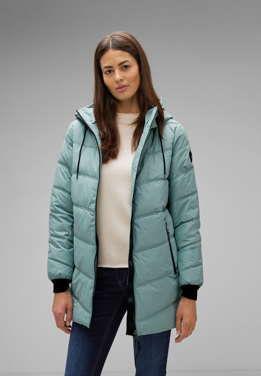 Dames Street One | Street One Gewatteerde Jas Polar Mint 201884 14779