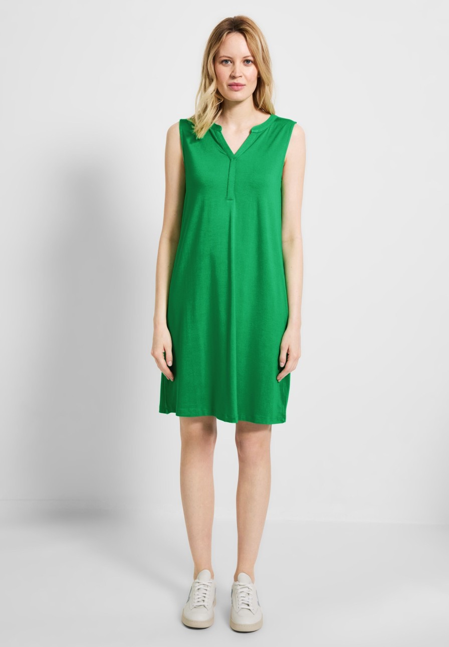 Dames Cecil | Cecil Jersey Jurk Fresh Green 143549 14794