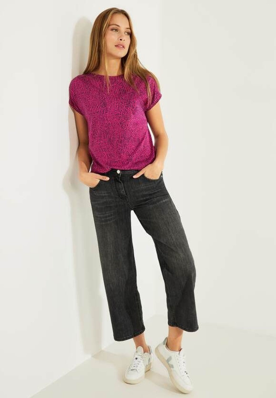Dames Cecil | Cecil Stippen Shirt Cool Pink 320331 25095