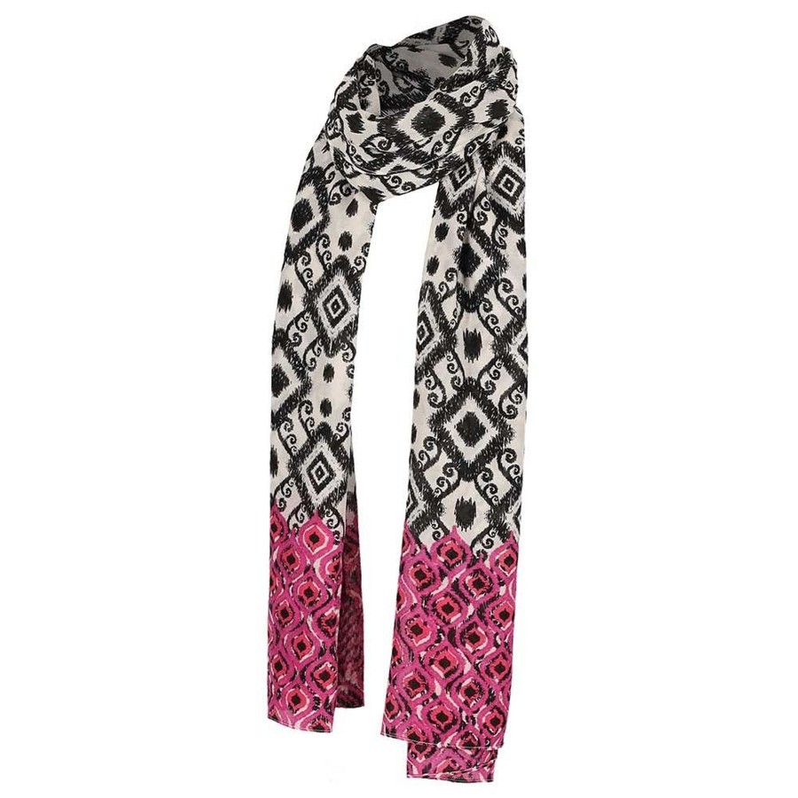 Dames Sarlini | Sarlini Lange Print Sjaal Fuchsia 000420-00404