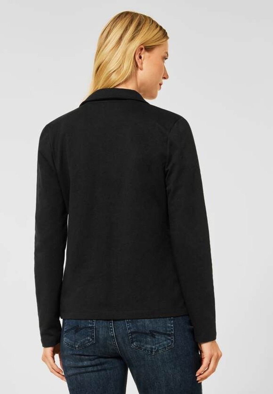 Dames Street One | Street One Sweat Blazer Zwart 211638 10001