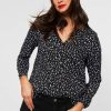 Dames Street One | Street One Print Blouse Zwart 343600 20001