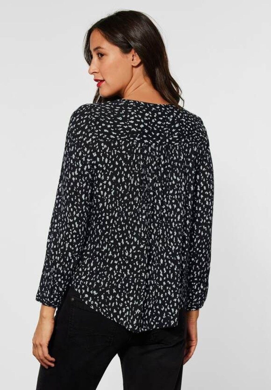 Dames Street One | Street One Print Blouse Zwart 343600 20001