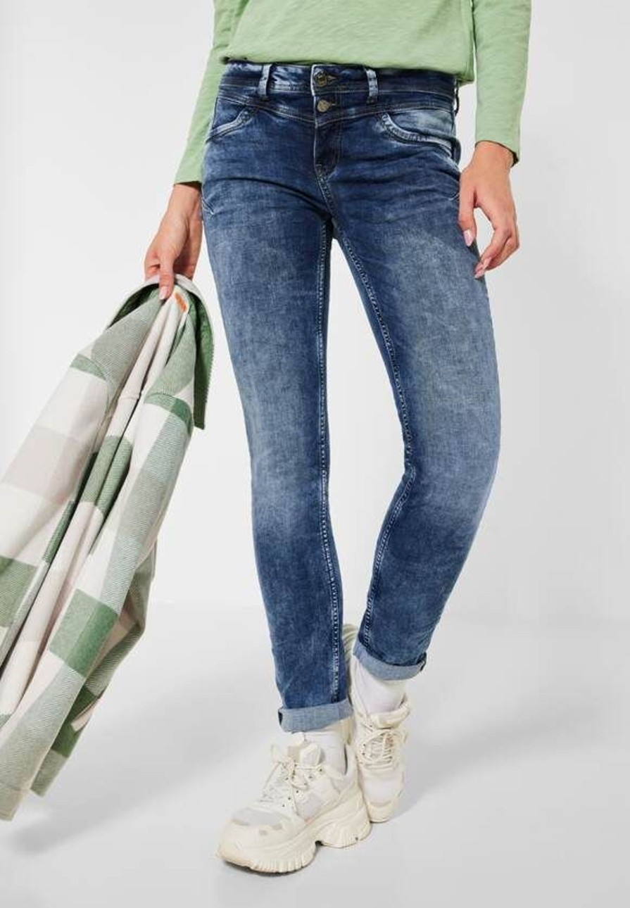 Dames Street One | Street One Denim Jane Sportive Blue 375588 14370