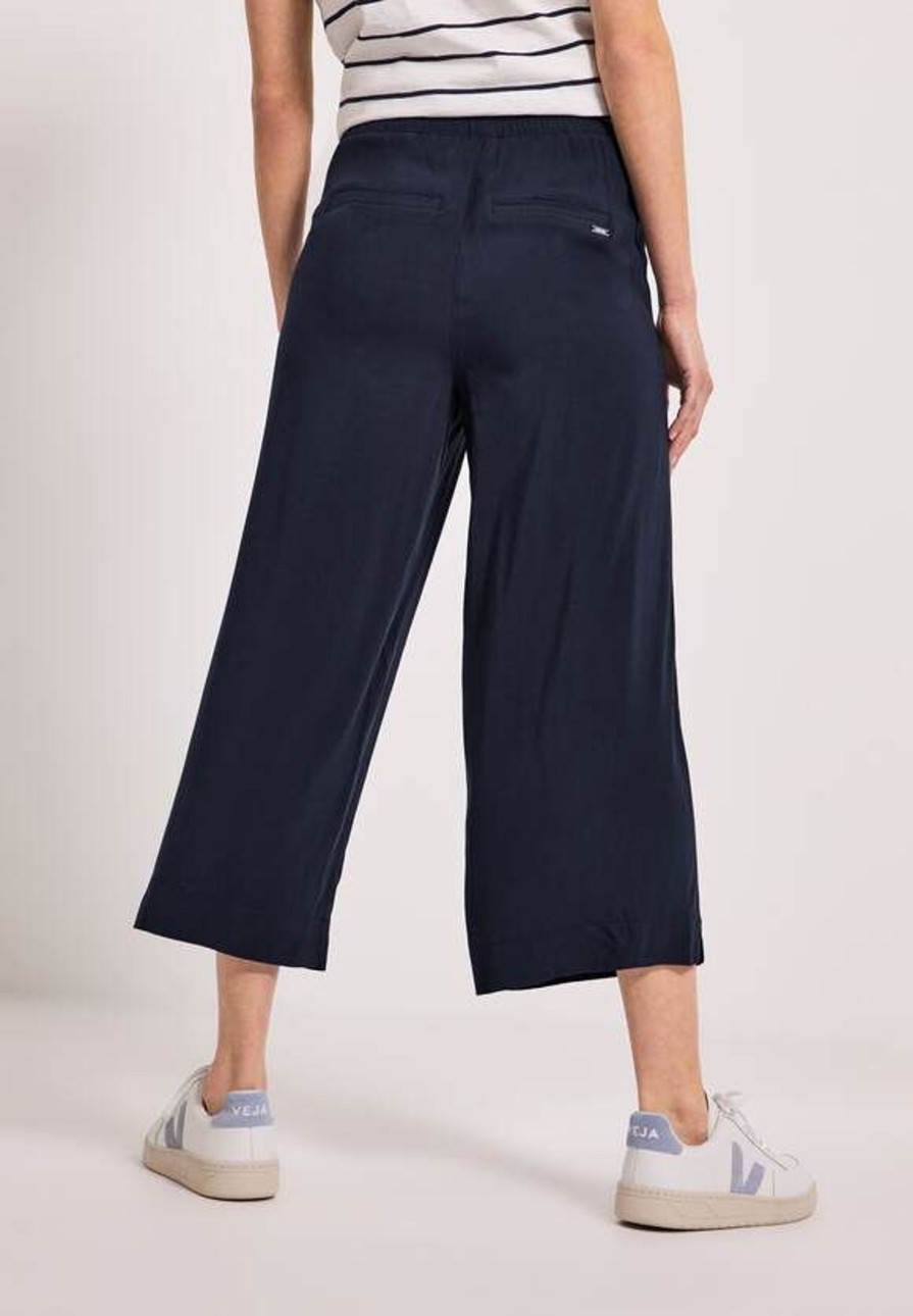 Dames Cecil | Cecil Loose Fit Broek Deep Blue 376388 10128