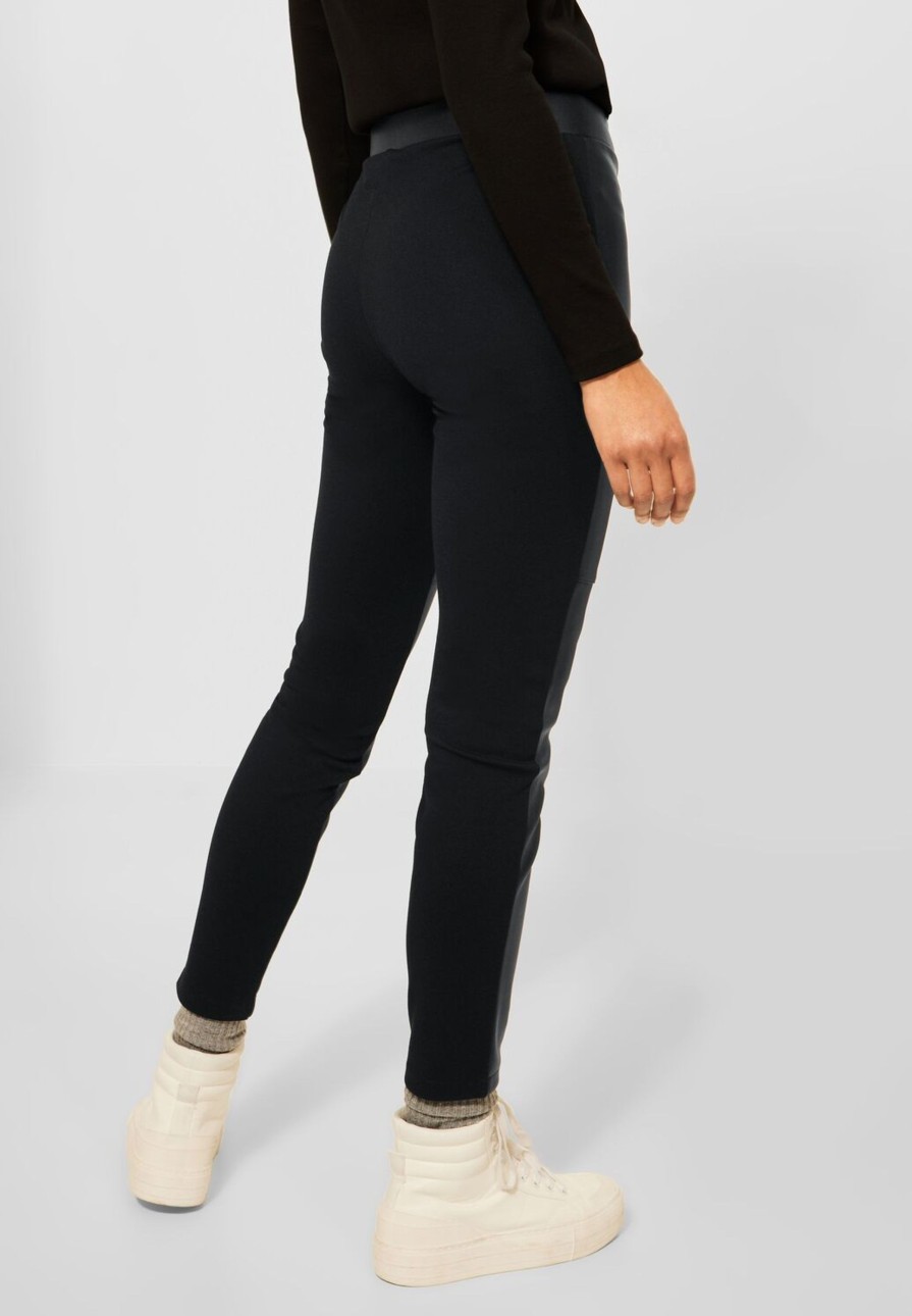 Dames Cecil | Cecil Vegan Leather Broek Zwart 374618 10001