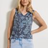 Dames Cecil | Cecil Burn Out Top Deep Blue 320161 30128