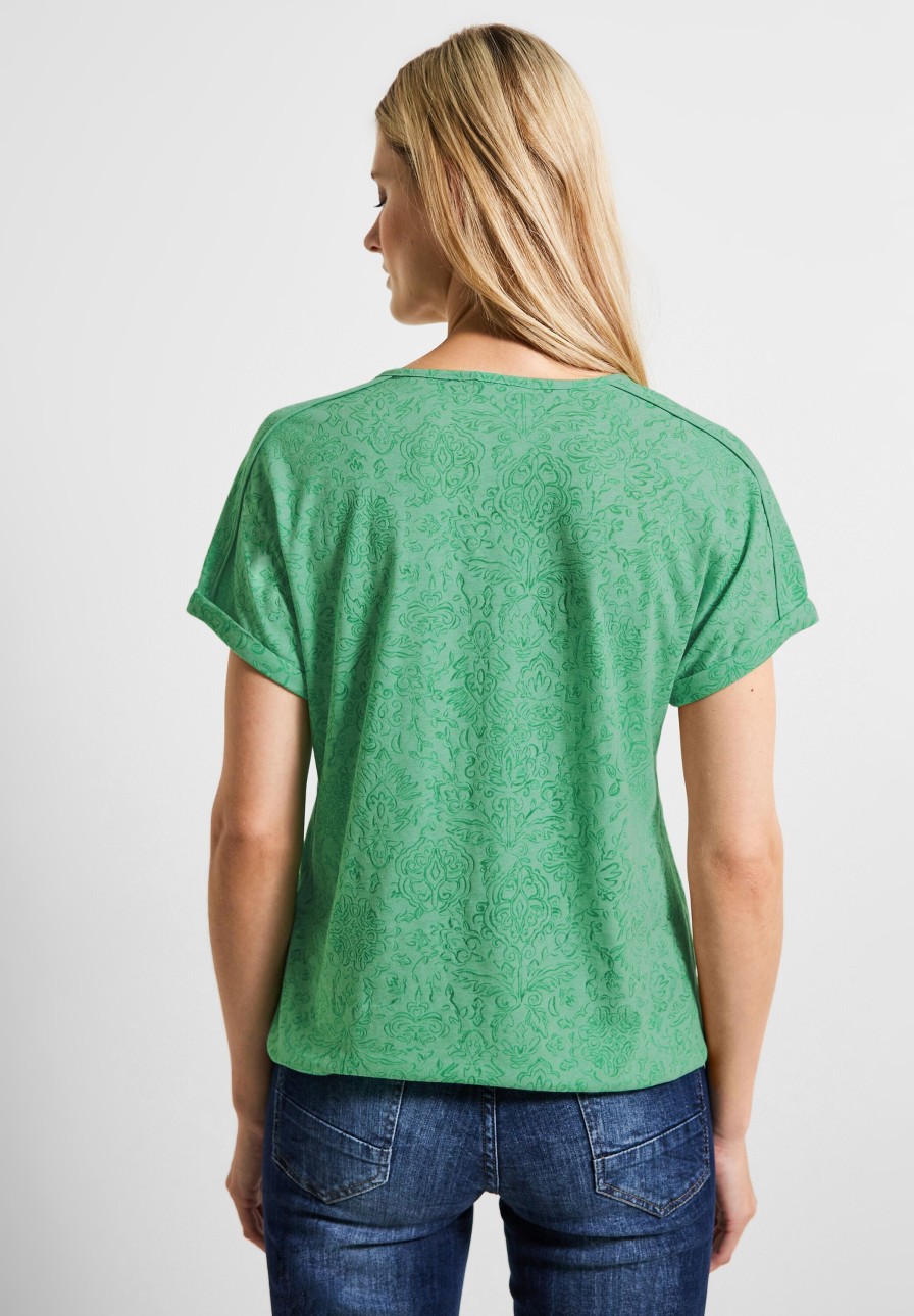 Dames Cecil | Cecil Burn Out Shirt Fresh Green 320168 15020