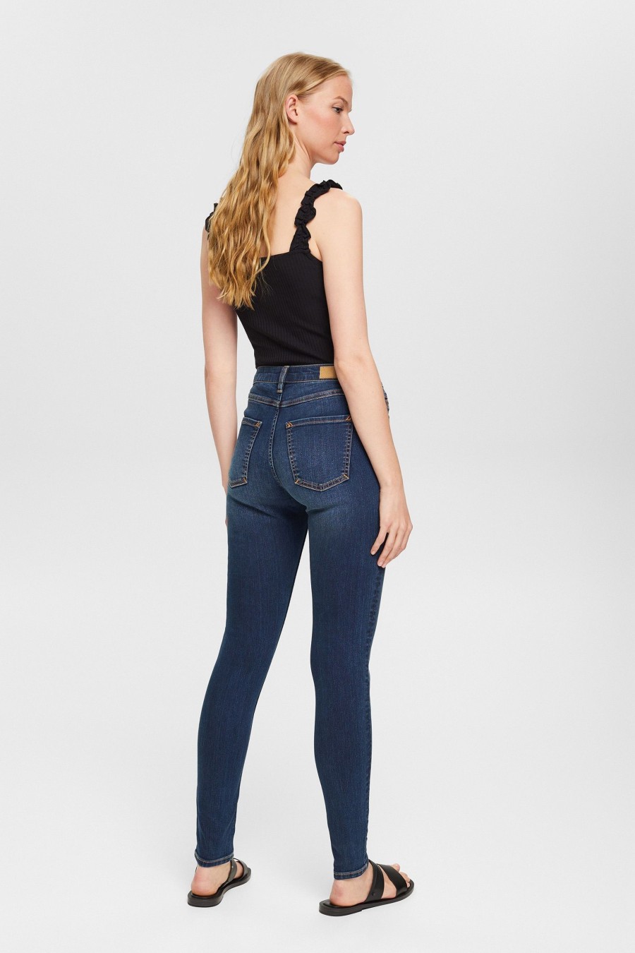 Dames Esprit | Esprit Skinny Denim Blue Dark Wash 992Ee1B377 901