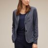 Dames Street One | Street One Jersey Blazer Deep Blue 211912 10250