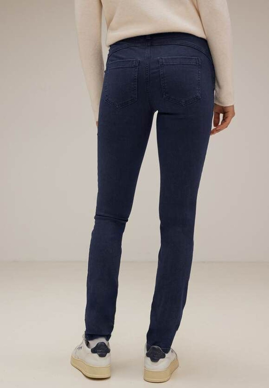 Dames Street One | Street One Slim Fit Denim York Deep Indigo 376545