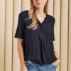 Dames Cecil | Cecil Uni Blouse Deep Blue 343933 10128