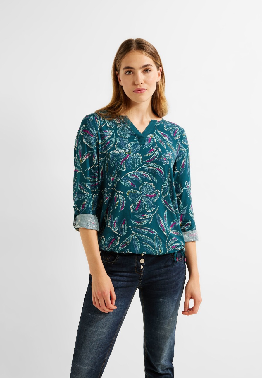 Dames Cecil | Cecil Print Blouse Deep Lake Green 344154 34926