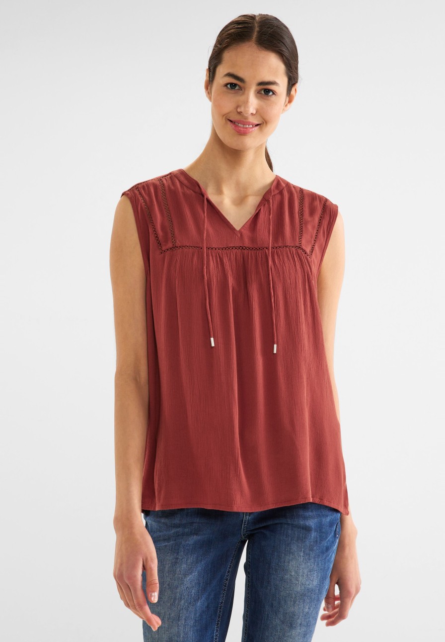 Dames Street One | Street One Blouse Top Foxy Red 343959 14914