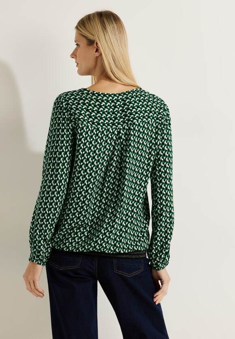 Dames Cecil | Cecil Print Blouse Easy Green 344320 35069