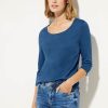 Dames Street One | Street One 3/4 Mouw Shirt Dahlia Blue 317588 15170