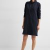 Dames Cecil | Cecil Jersey Jurk Night Sky Blue 143760 14077