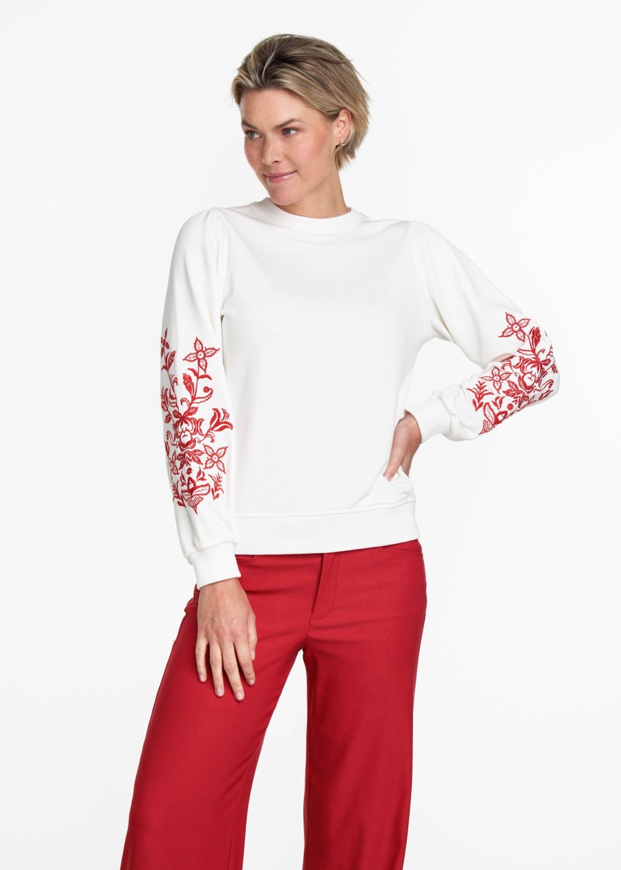 Dames Tramontana | Tramontana Sweater Off White D02-09-601