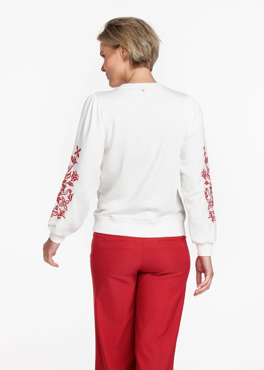 Dames Tramontana | Tramontana Sweater Off White D02-09-601