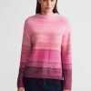 Dames Street One | Street One Zachte Streep Trui Pink 302638 35463