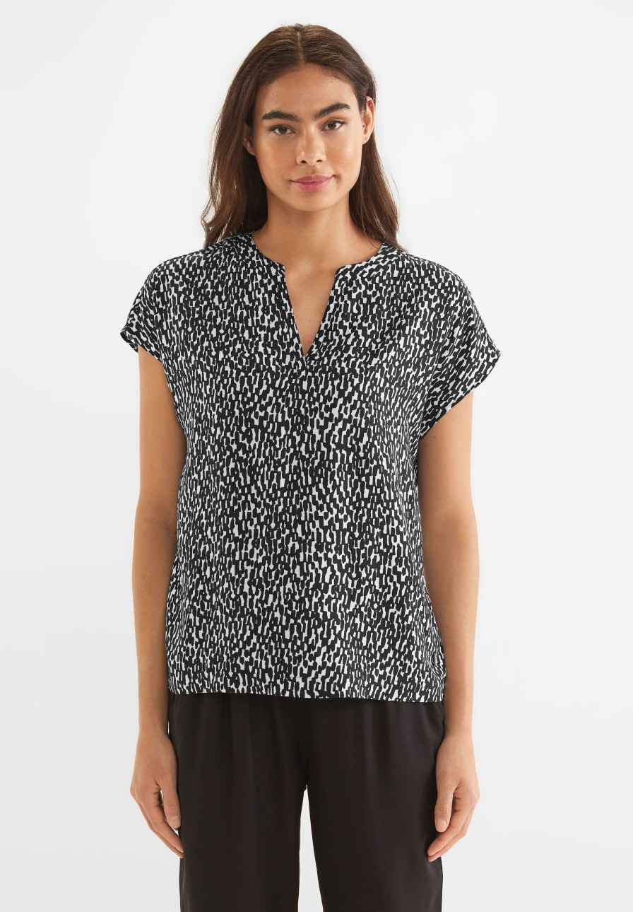 Dames Street One | Street One Animal Print Blouse Black 344004 20001