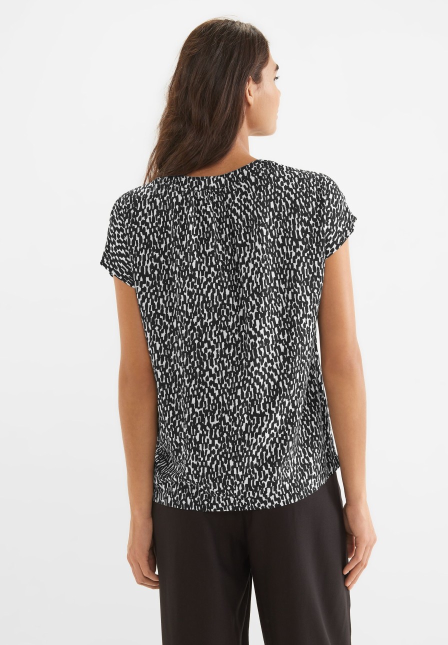 Dames Street One | Street One Animal Print Blouse Black 344004 20001